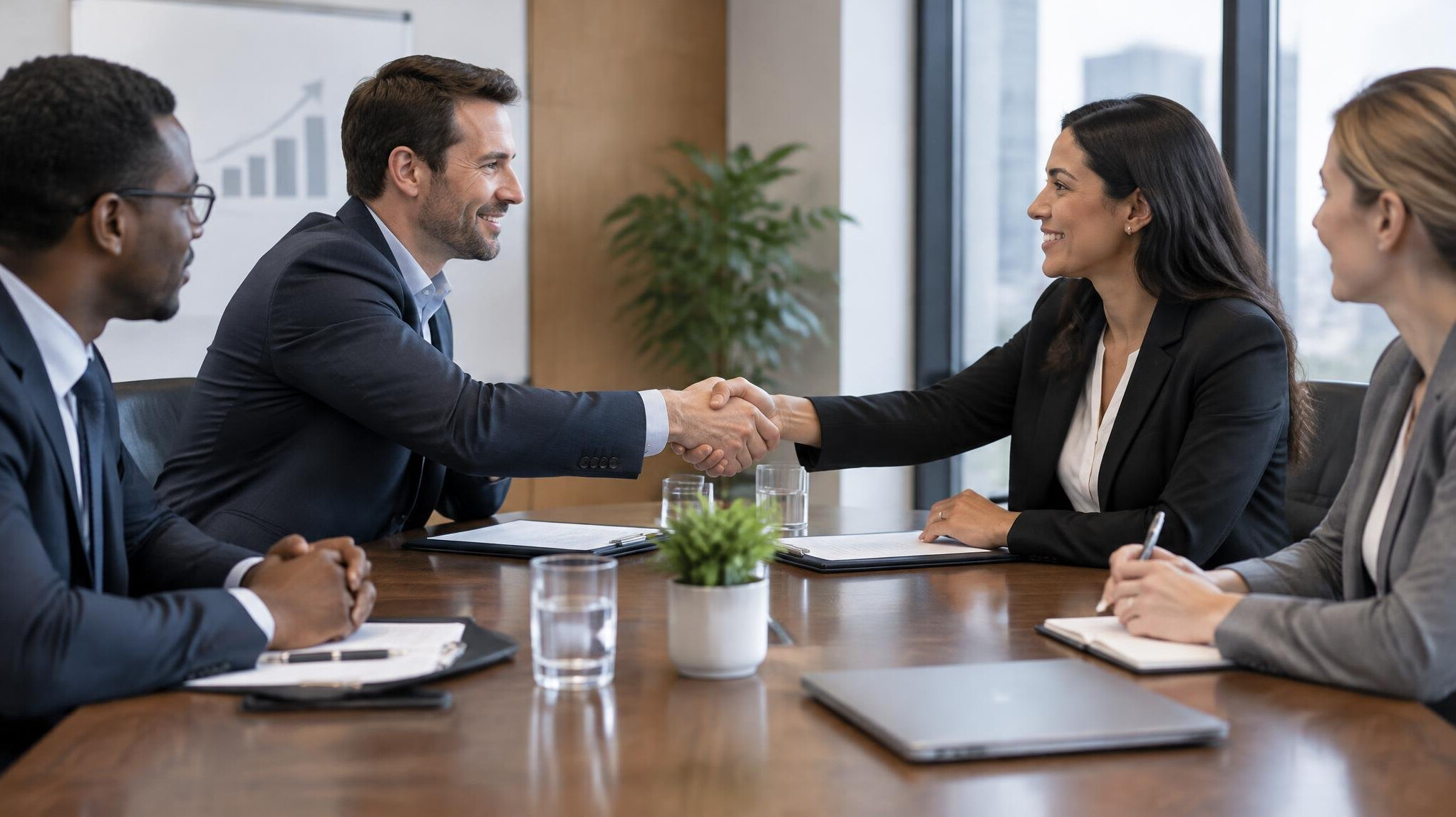 business people negotiating